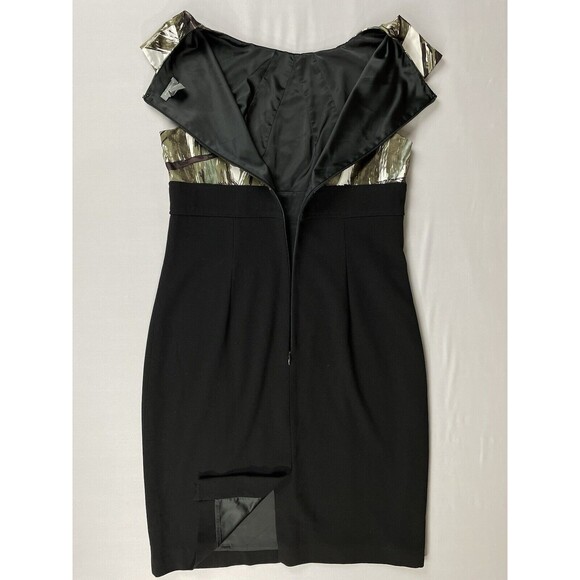 Ann Taylor Sheath Dress Size 8 Empire Waistline Camouflage Pleated Dark Academia - Picture 6 of 16